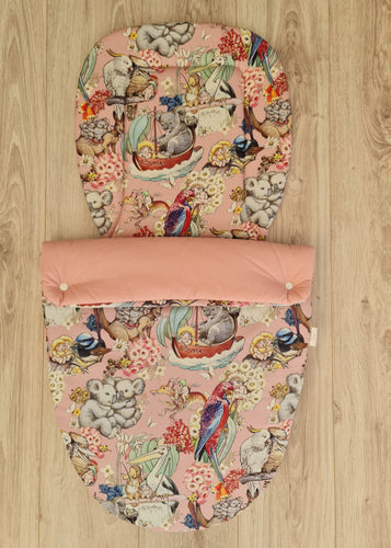 Snuggle Bag Set- Gumnuts in pink